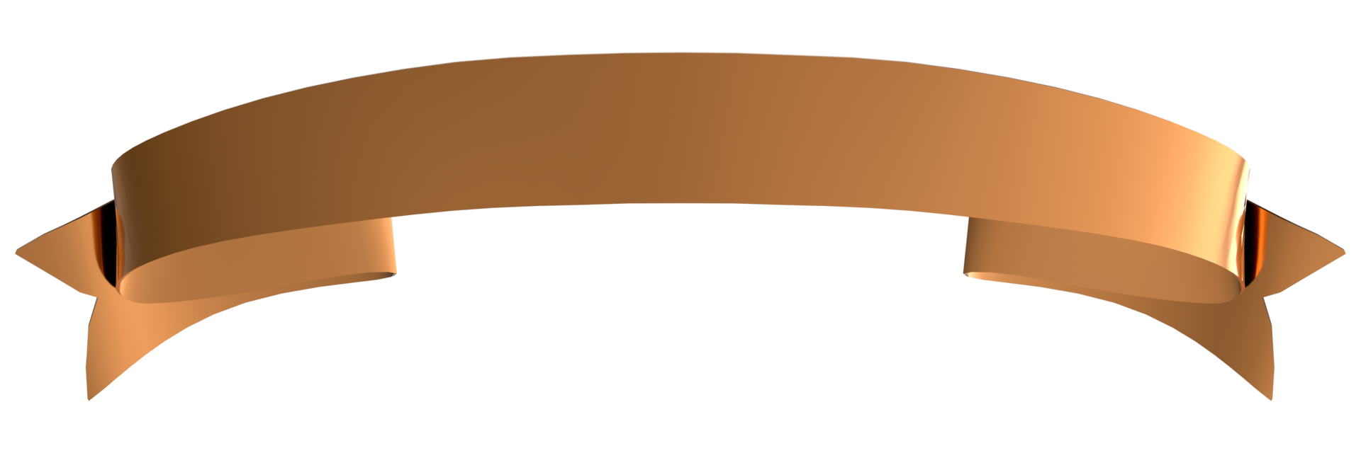 3D Realistic, shiny ribbon on transparent background png