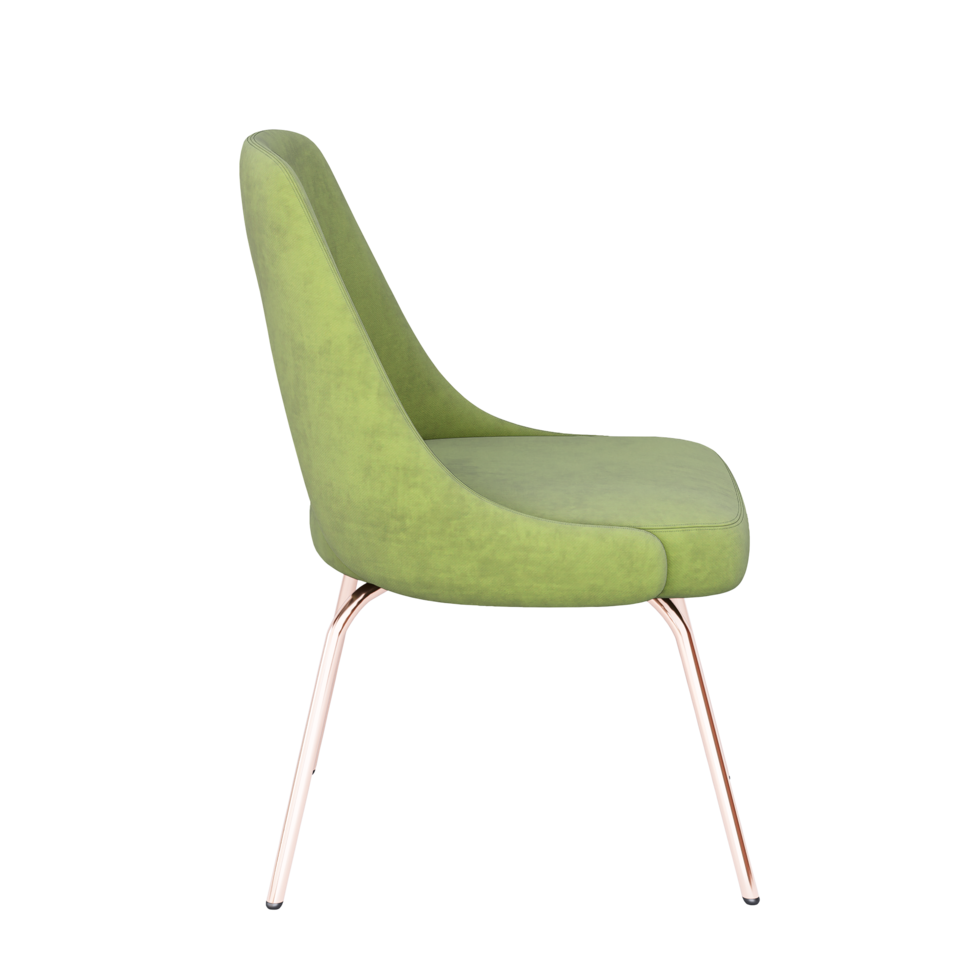 3d möbel modern grön stol isolerat png