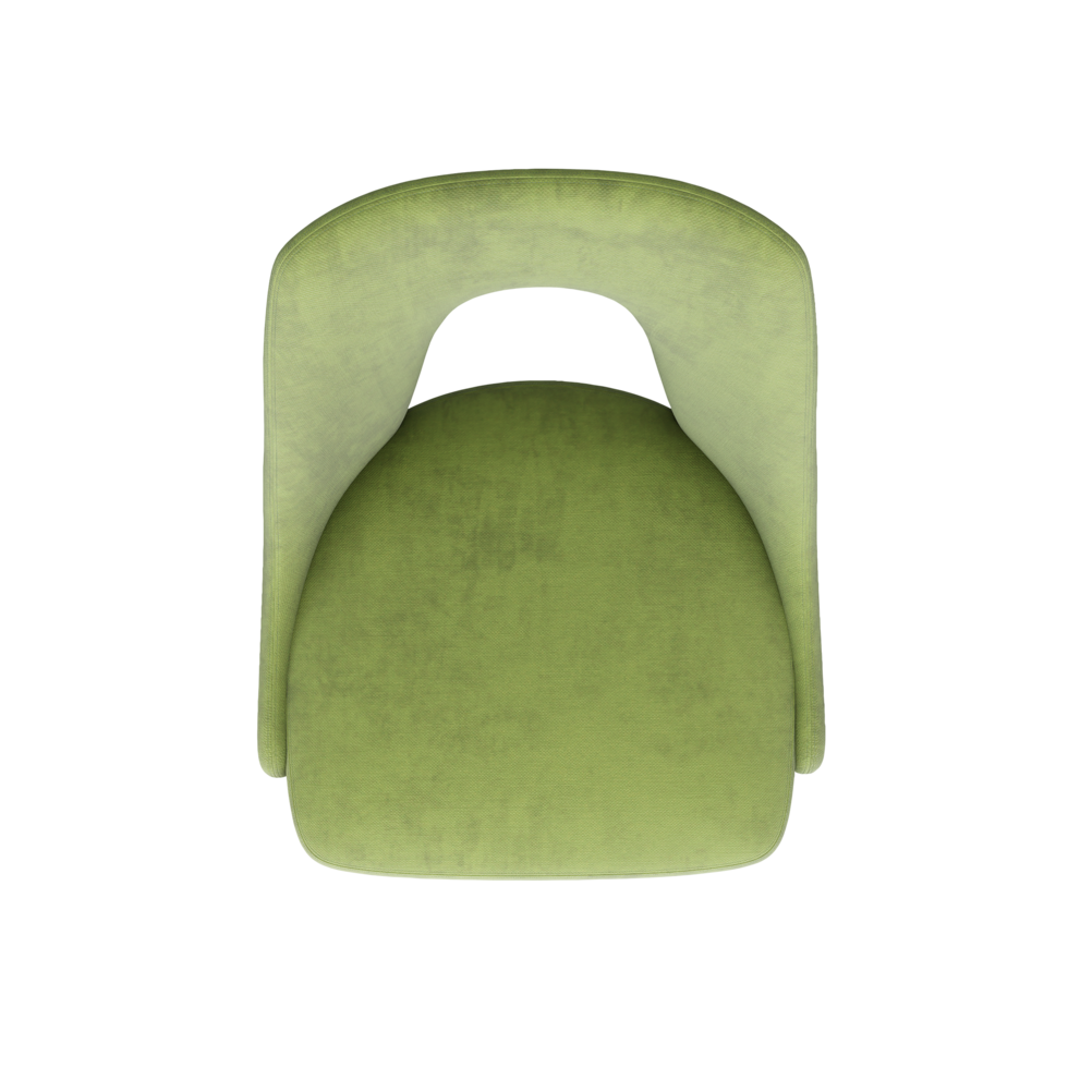 3d Furniture Top view modern green chair isolated png