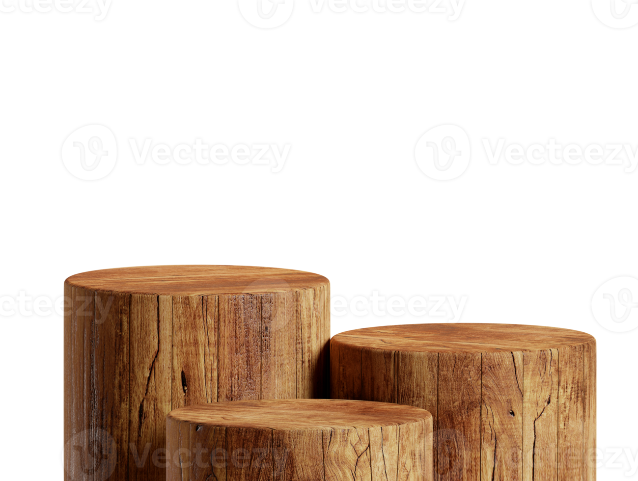 wooden pedestal product stand empty display abstract wooden minimal podium luxury natural background for product placement 3d rendering png