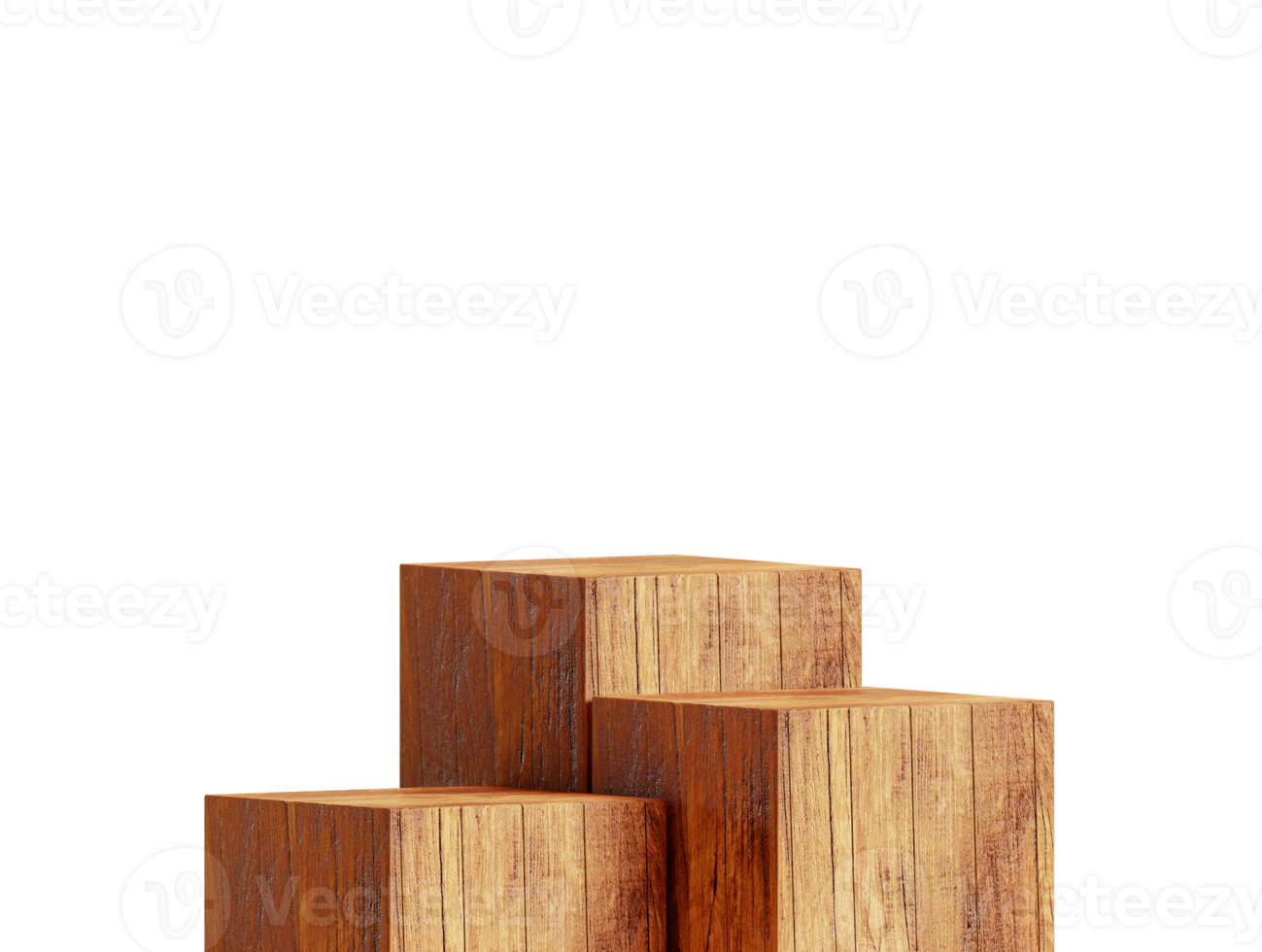 luxury wooden pedestal product stand empty display abstract wooden minimal podium natural background for product placement 3d rendering png