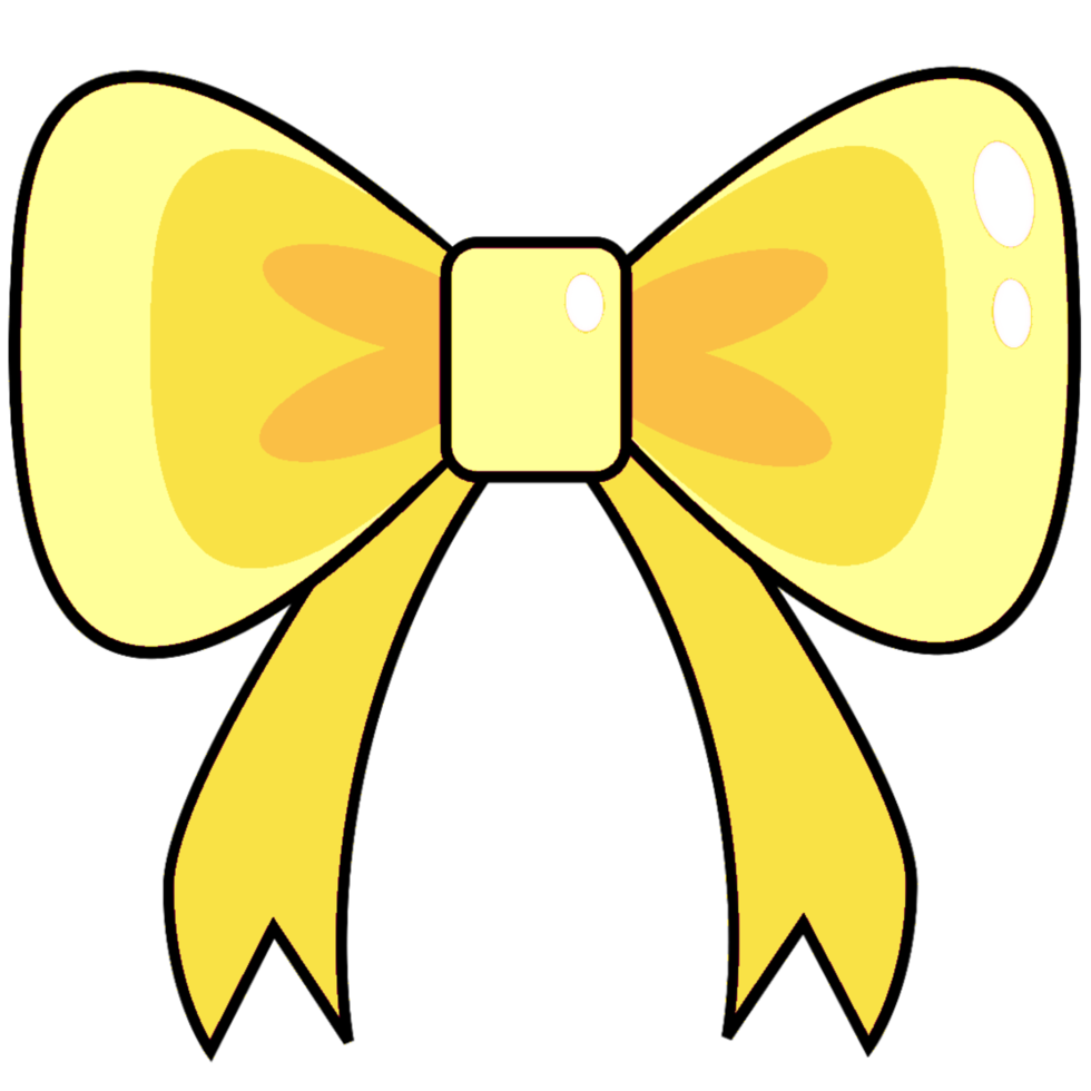 yellow ribbon bow png