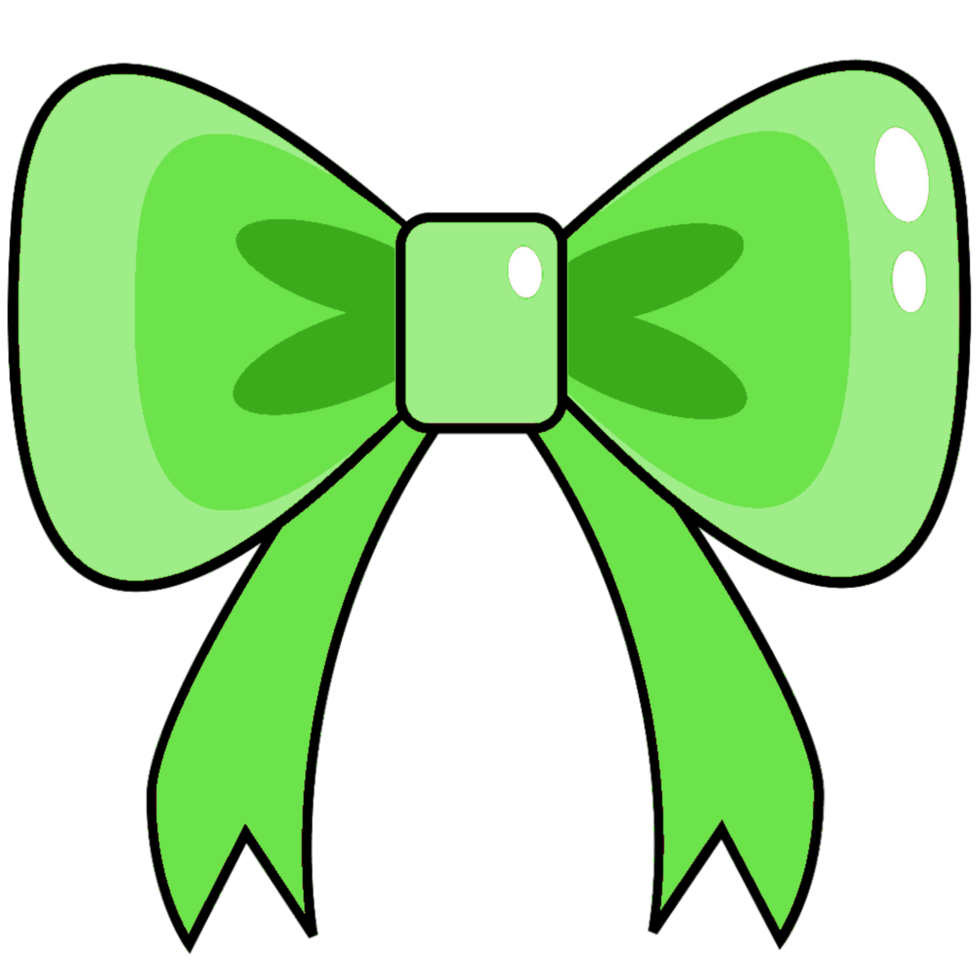 green bow ribbon png