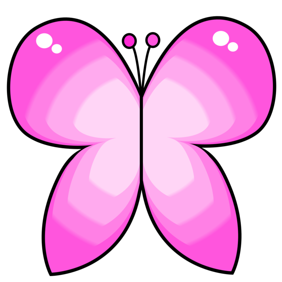 desenho de borboleta rosa png