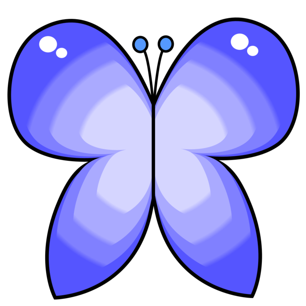 farfalla blu carina png