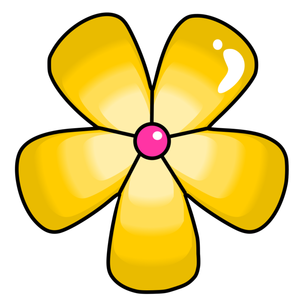 gul blomma ClipArt png