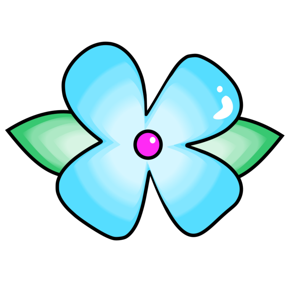 flor azul claro png