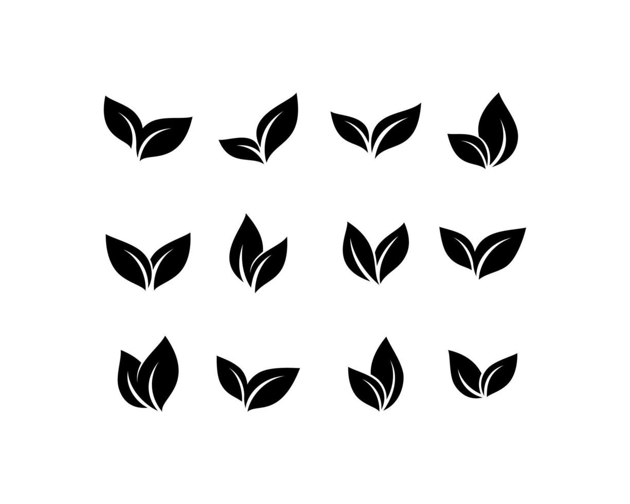 icono del logotipo de la hoja. plantilla de vector de símbolos de hoja