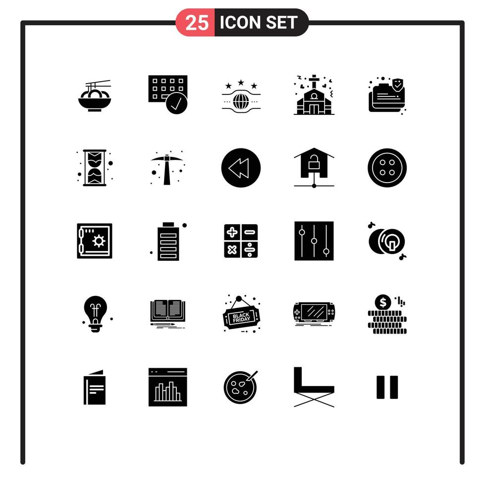 Stock Vector Icon Pack of 25 Line Signs and Symbols for connection marriage hardware church sport Editable Vector Design Elements