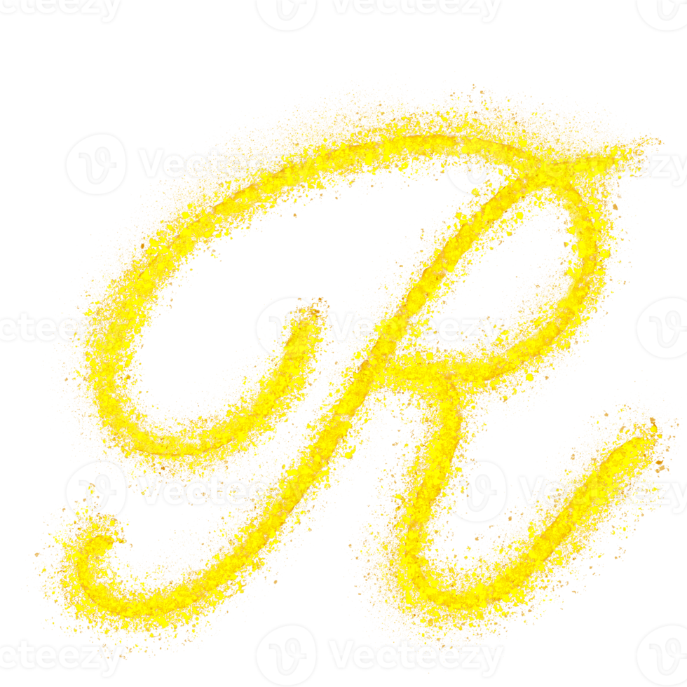 Gold Glitter Alphabet R png