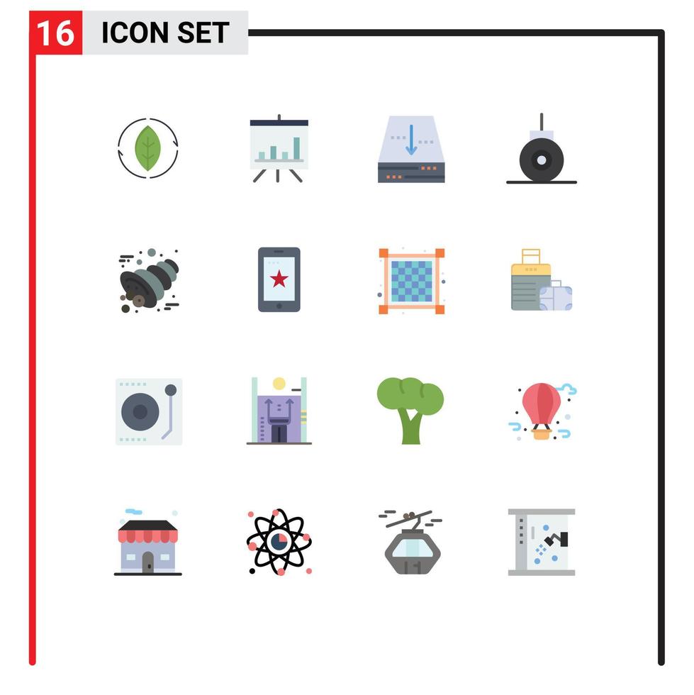 16 iconos creativos signos y símbolos modernos de caja de cornucopia de acción de gracias batiscafo de otoño paquete editable de elementos creativos de diseño de vectores