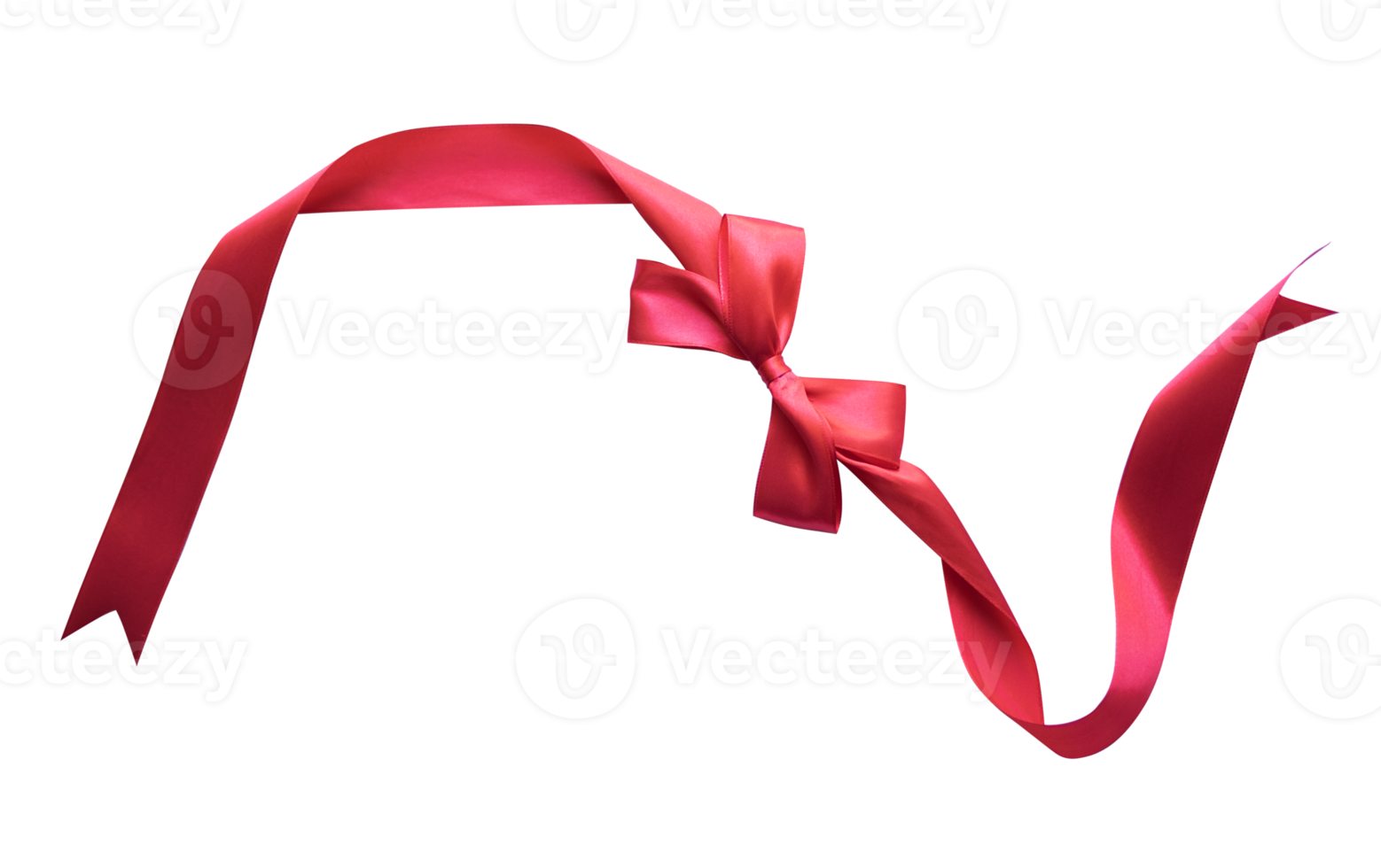 red bow ribbon for ornament design png