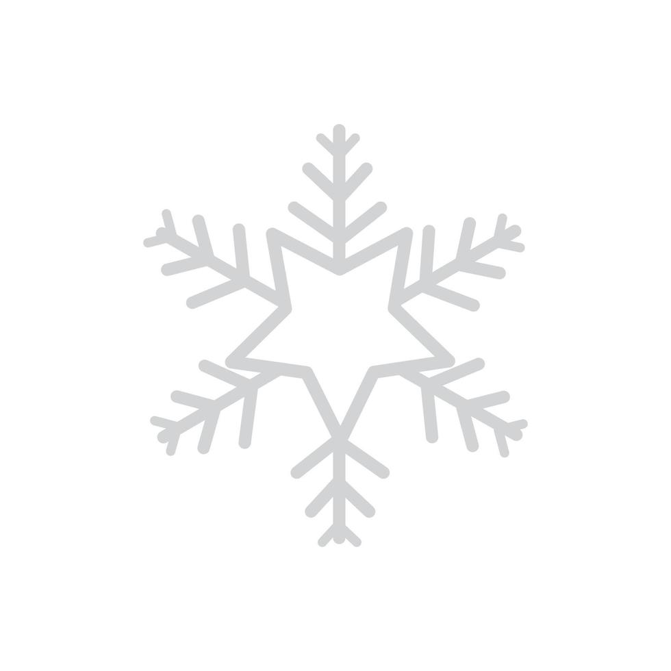 minimalismo navidad copo de nieve icono vector