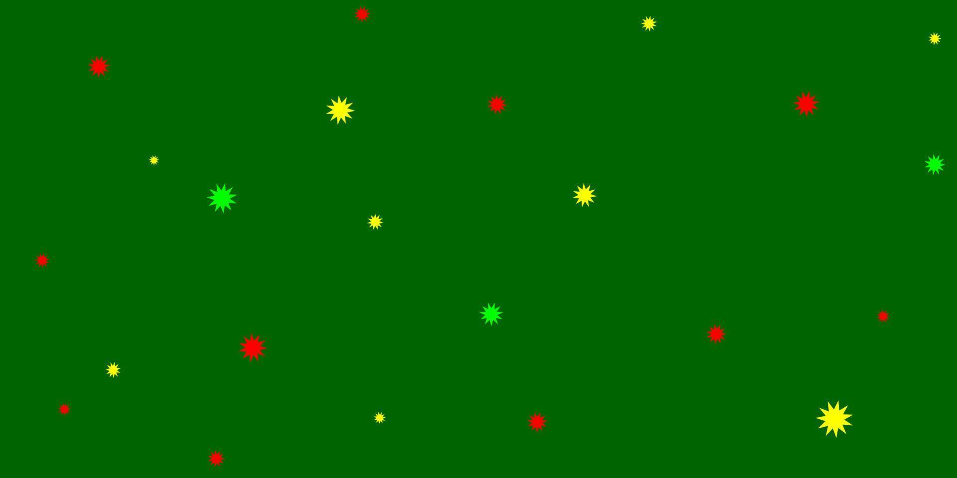 Green glow background with white dots as stars or snowflakes. vector