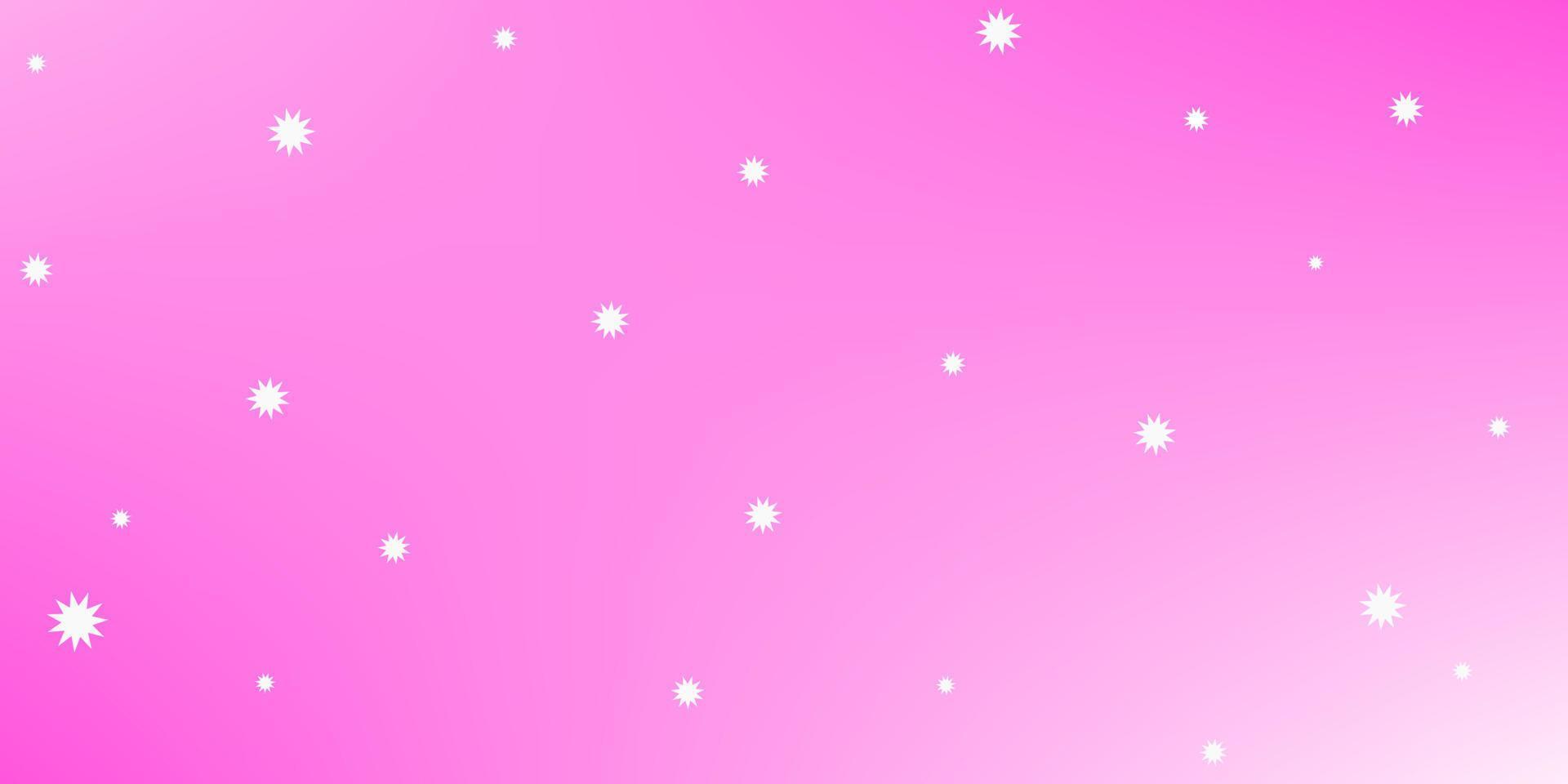 Pink glow background with white dots as stars or snowflakes. vector