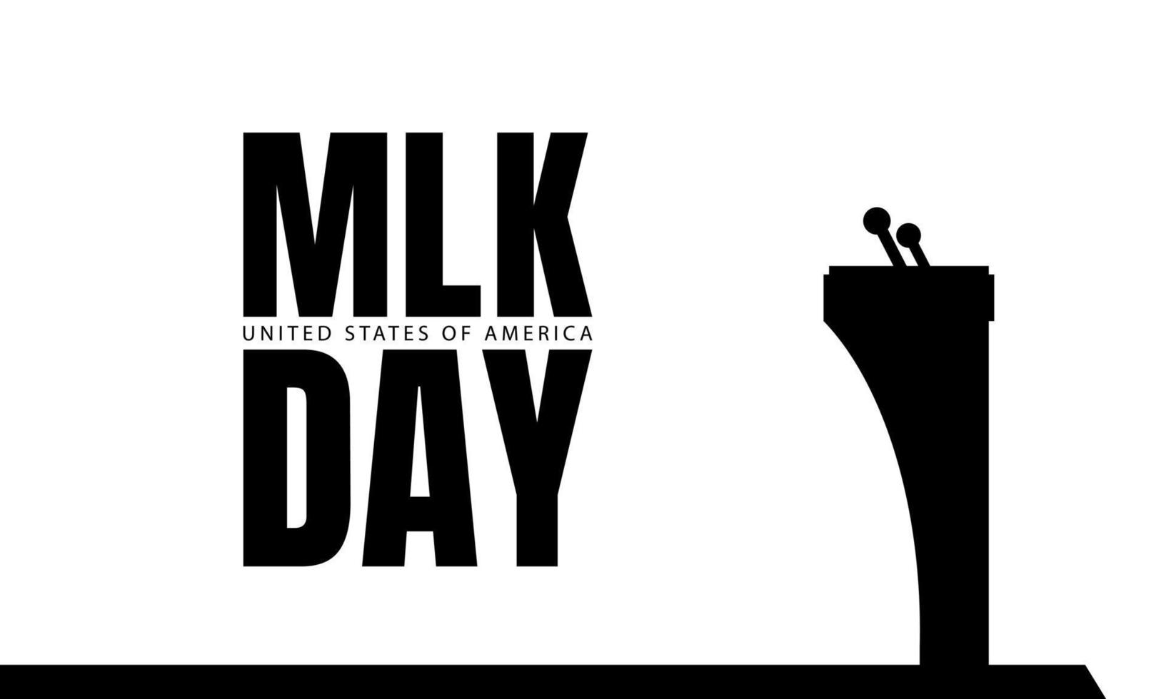 diseño de fondo del día mlk. vector