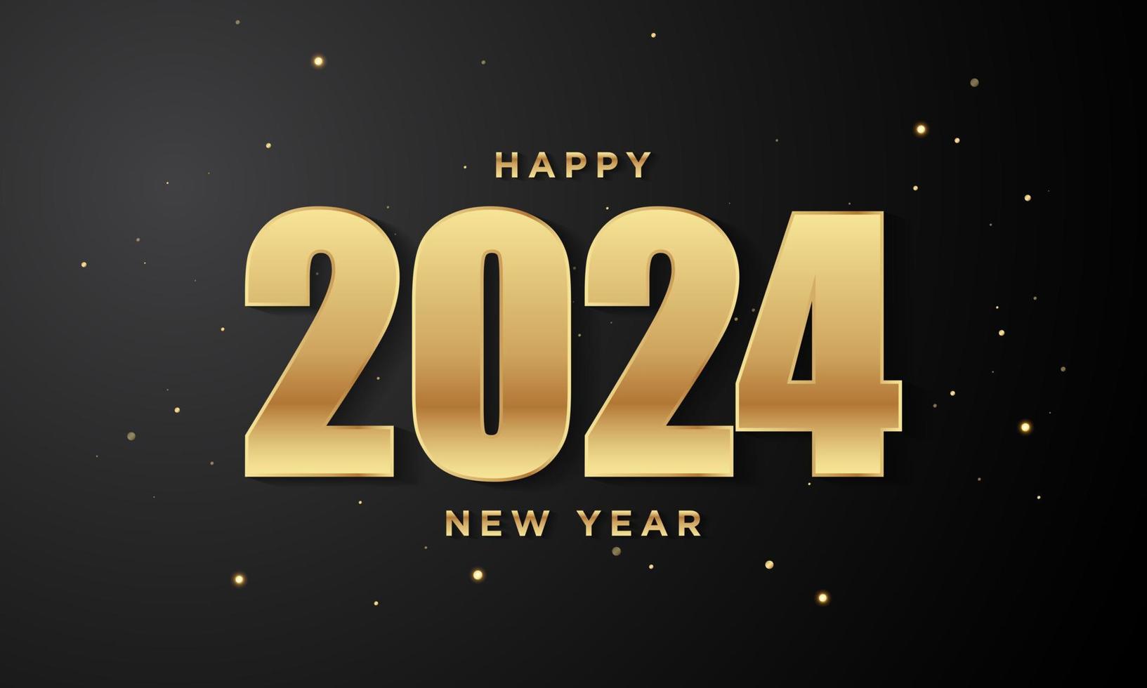 Diseño de fondo de feliz año nuevo 2024. ilustración vectorial vector