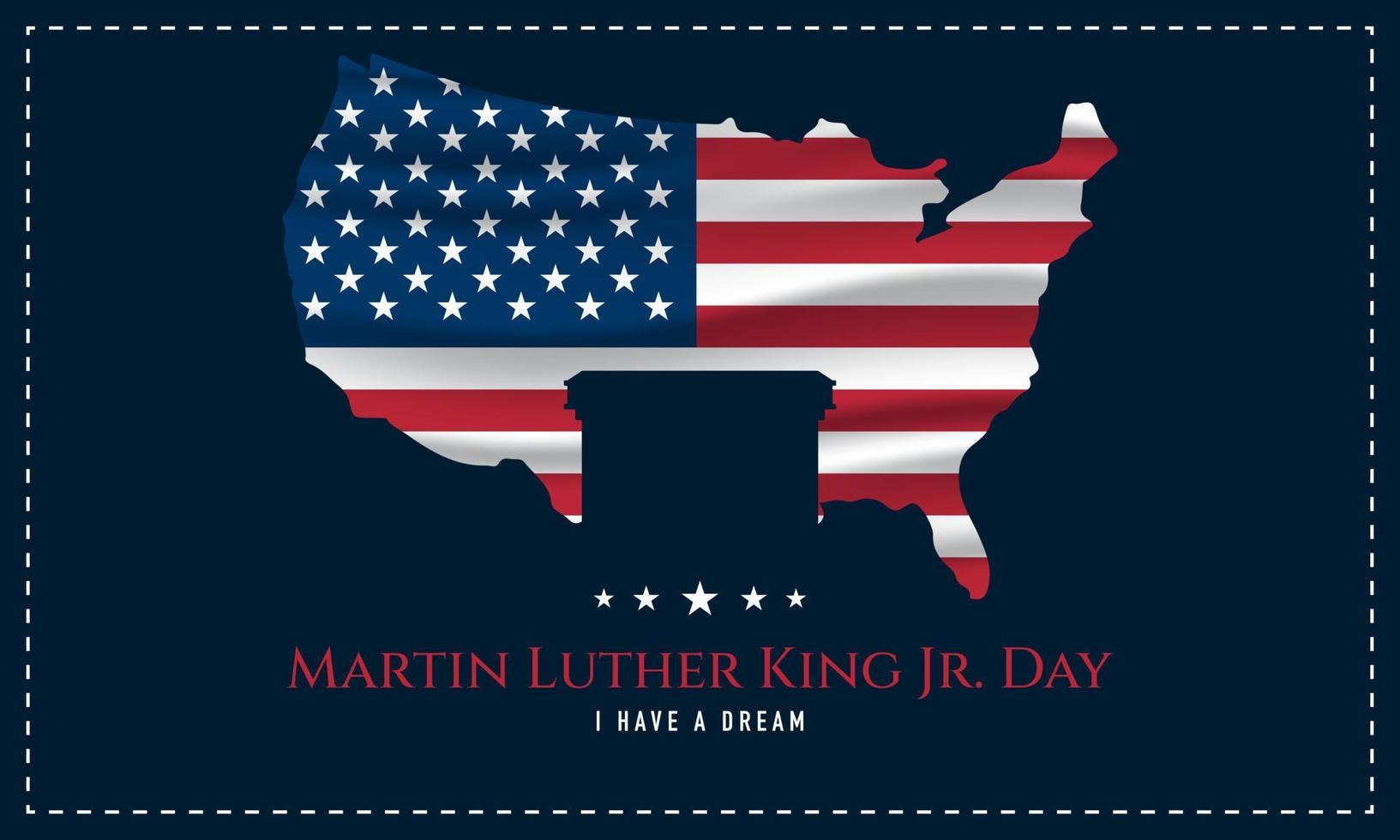 Martin Luther King hijo. fondo del día. ilustración vectorial vector