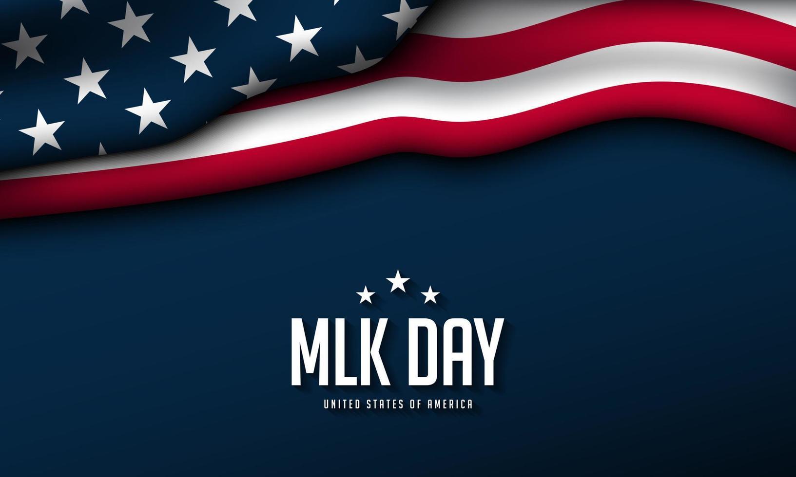 diseño de fondo del día mlk de estados unidos de américa. vector