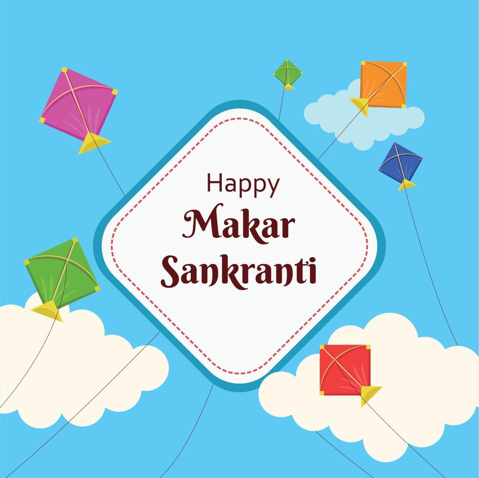 Happy Makar Sankranti background vector