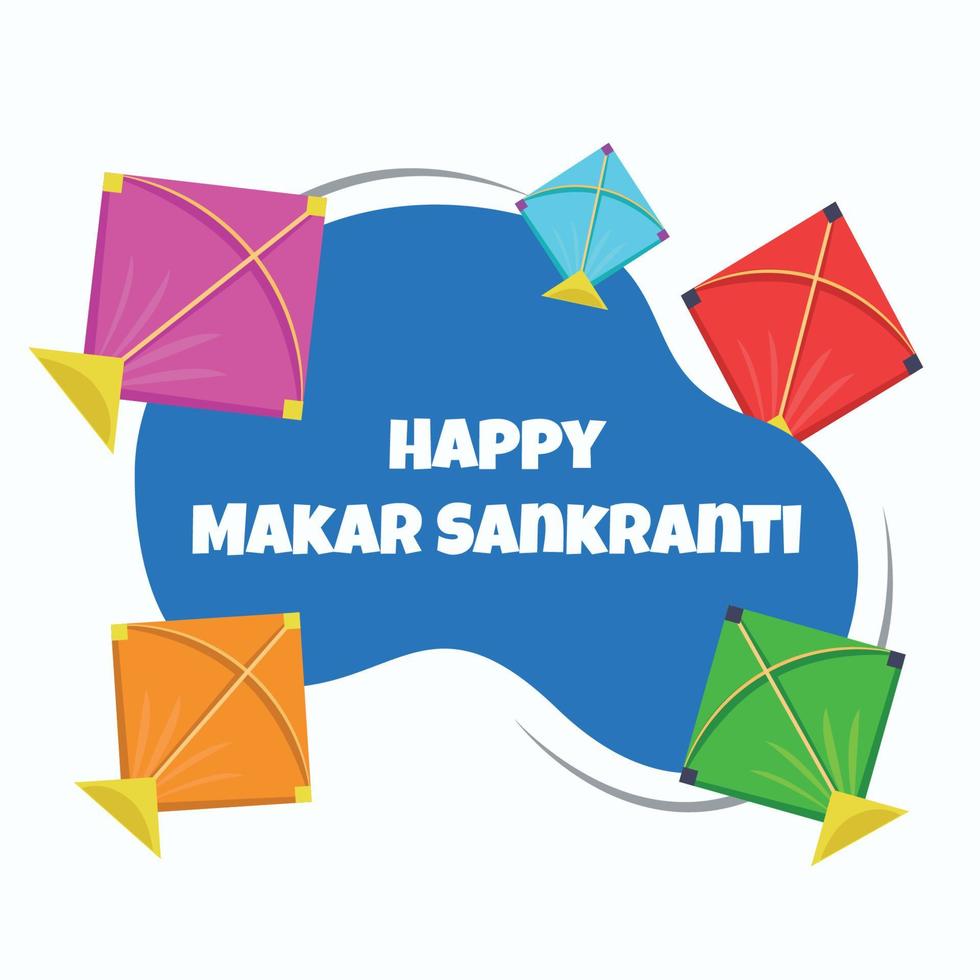 Happy Makar SankrantiFestival Banner design vector