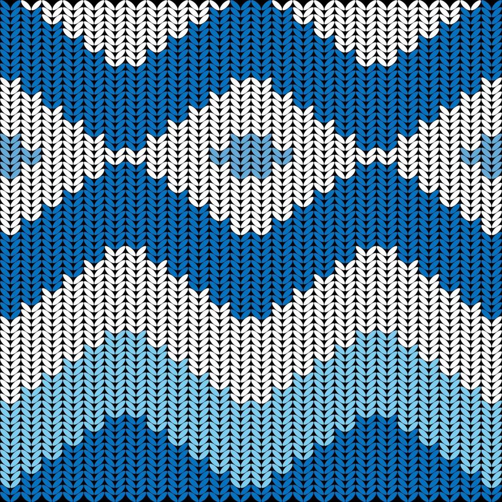 patrón textil de tejido de punto blanco y azul. línea geométrica abstracta rayas gráficas sin costuras dibujando patrones de punto fondo de ropa. estilo de bordado gráfico de línea de diseño moderno. vector