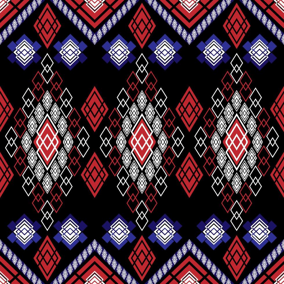 patrón textil africano. patrones sin costuras de tela azteca nativa tribal geométrica étnica. estilo de bordado gráfico de línea ornamentada. ilustración vectorial diseño retro vintage. vector