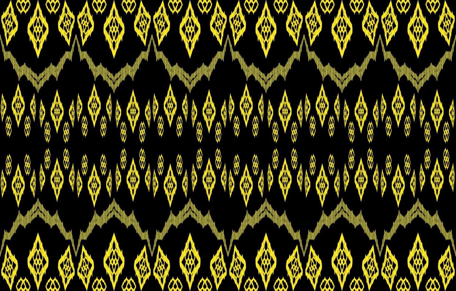 patrón textil africano. étnica geométrica ikat tribal nativa tela azteca patrones sin fisuras. estilo de bordado gráfico de línea real adornado. ilustración vectorial diseño retro vintage. concepto de color dorado. vector