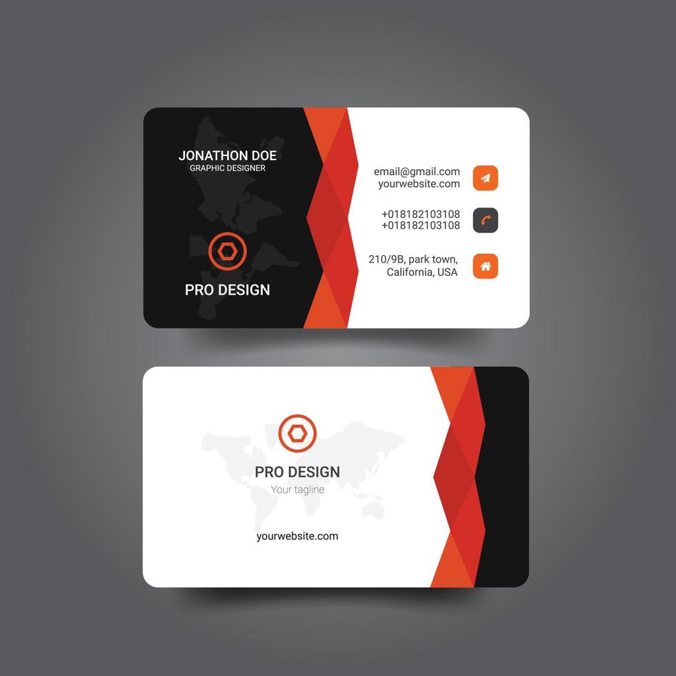 Business card template design vector