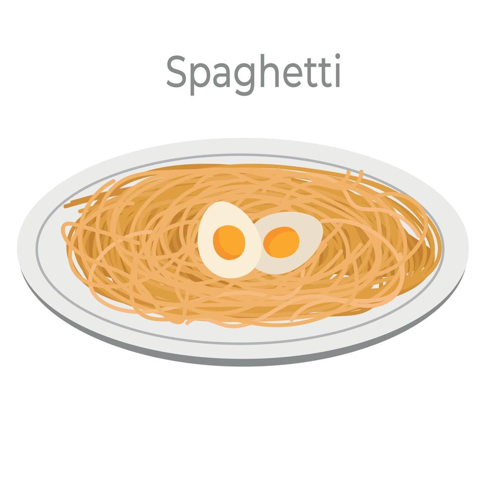 menú fijo de fideos de pasta italiana. colección de recetas de comida de fideos italianos. menú de fideos de espagueti de pasta vegana primer plano ilustración. vector