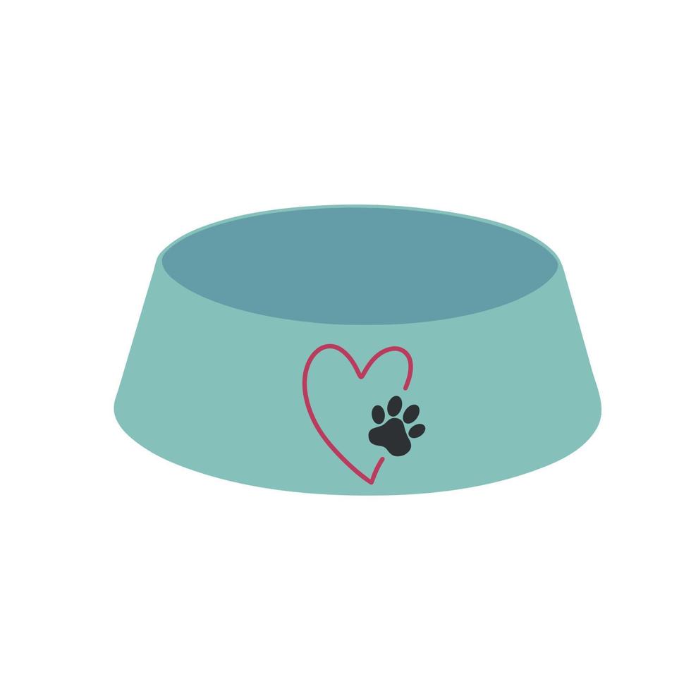 Animal food bowl, on white background, vector illustration