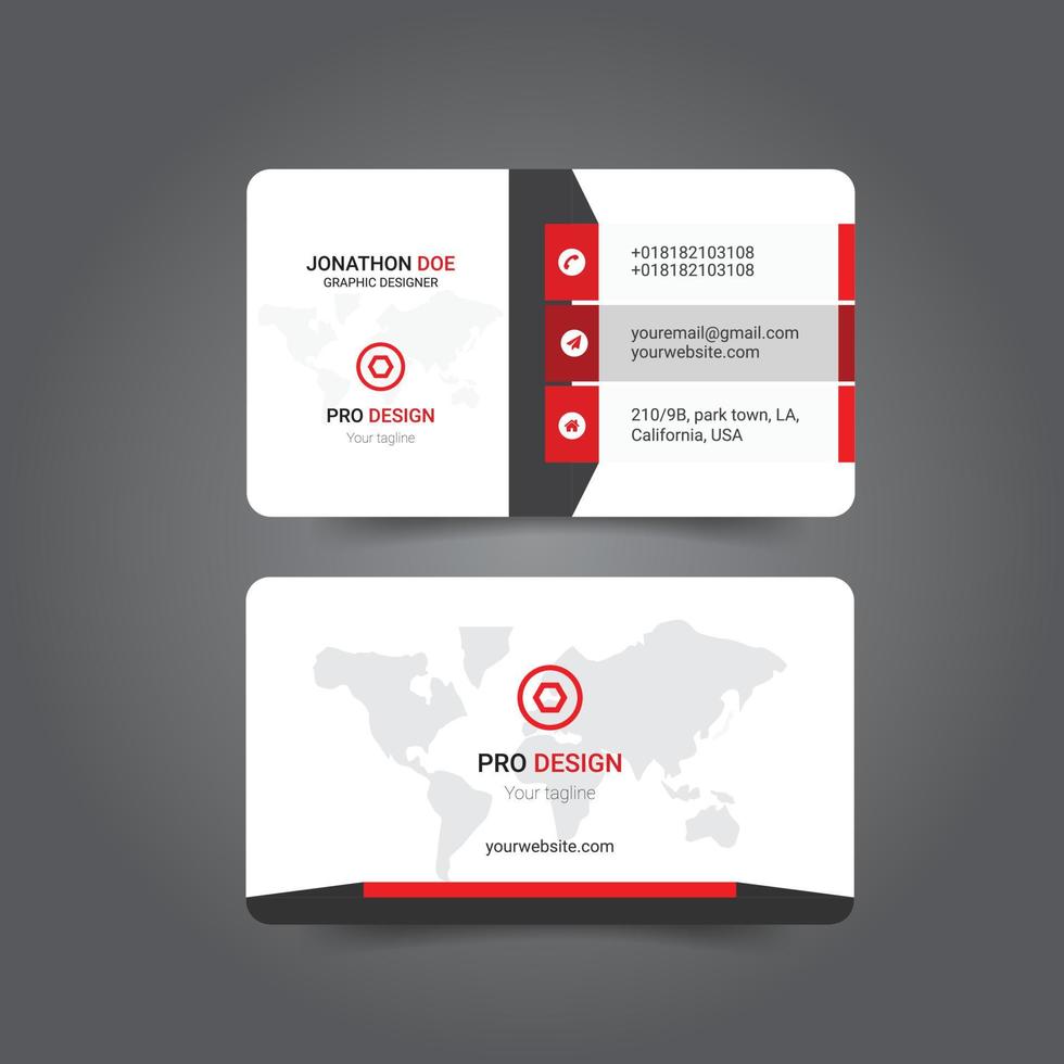 Business card template design vector
