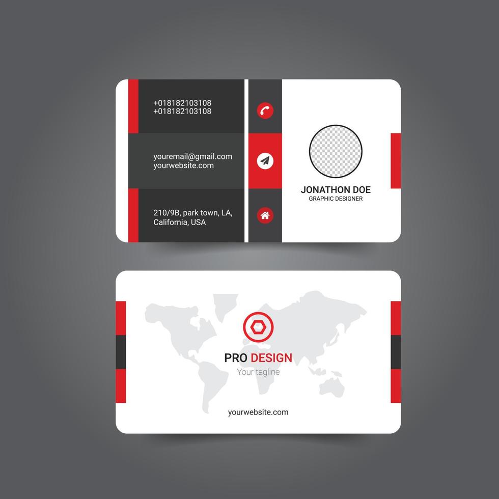 Business card template design vector