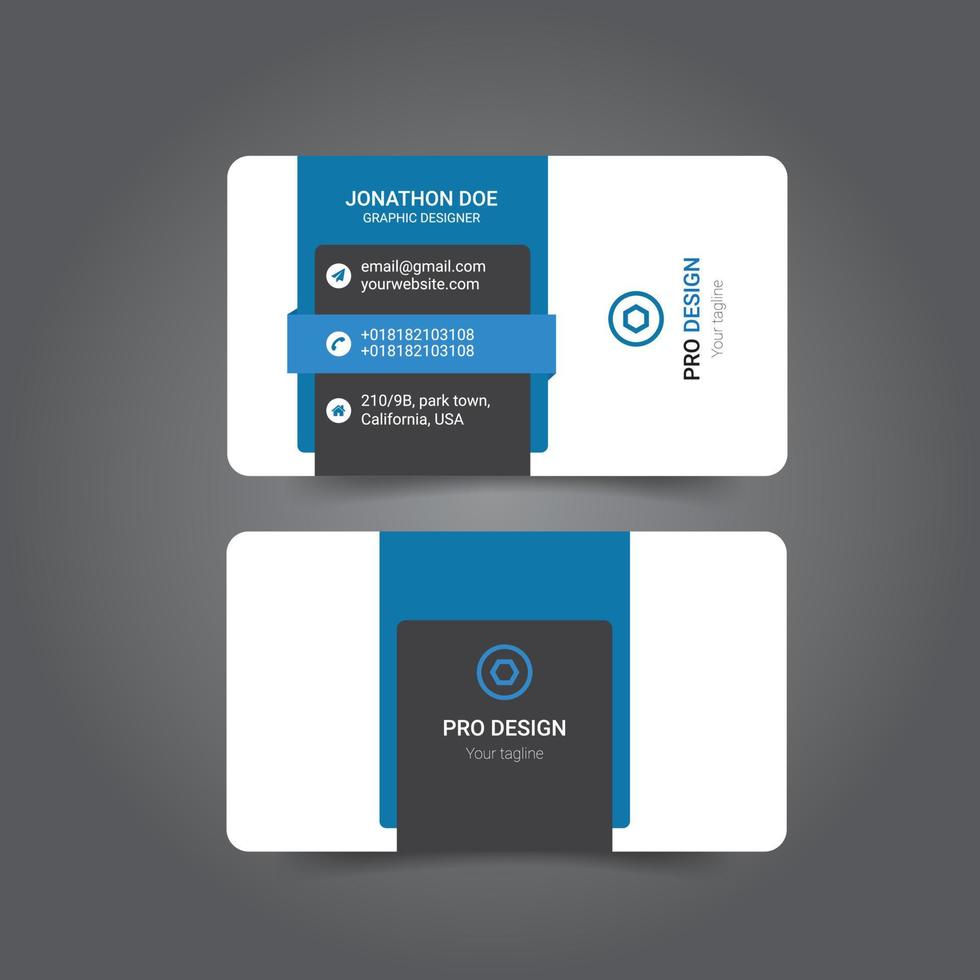 Business card template design vector