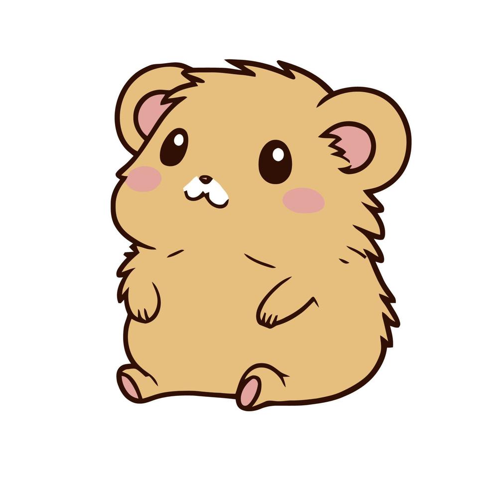 Cute Cartoon Hamster vector