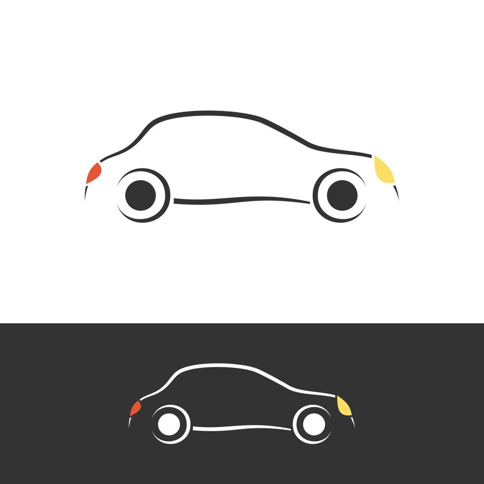 Three cars on a grey background. A vector illustration
