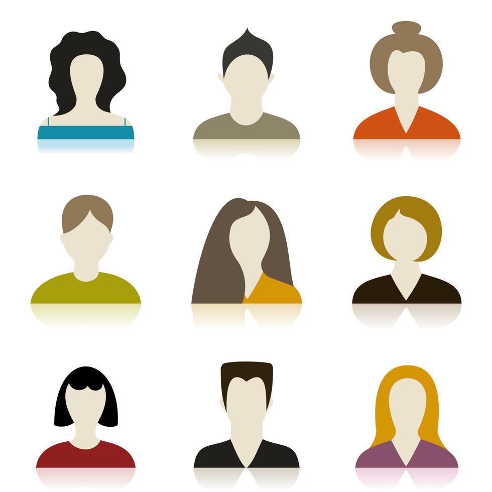 Set of icons the person for design. A vector illustration