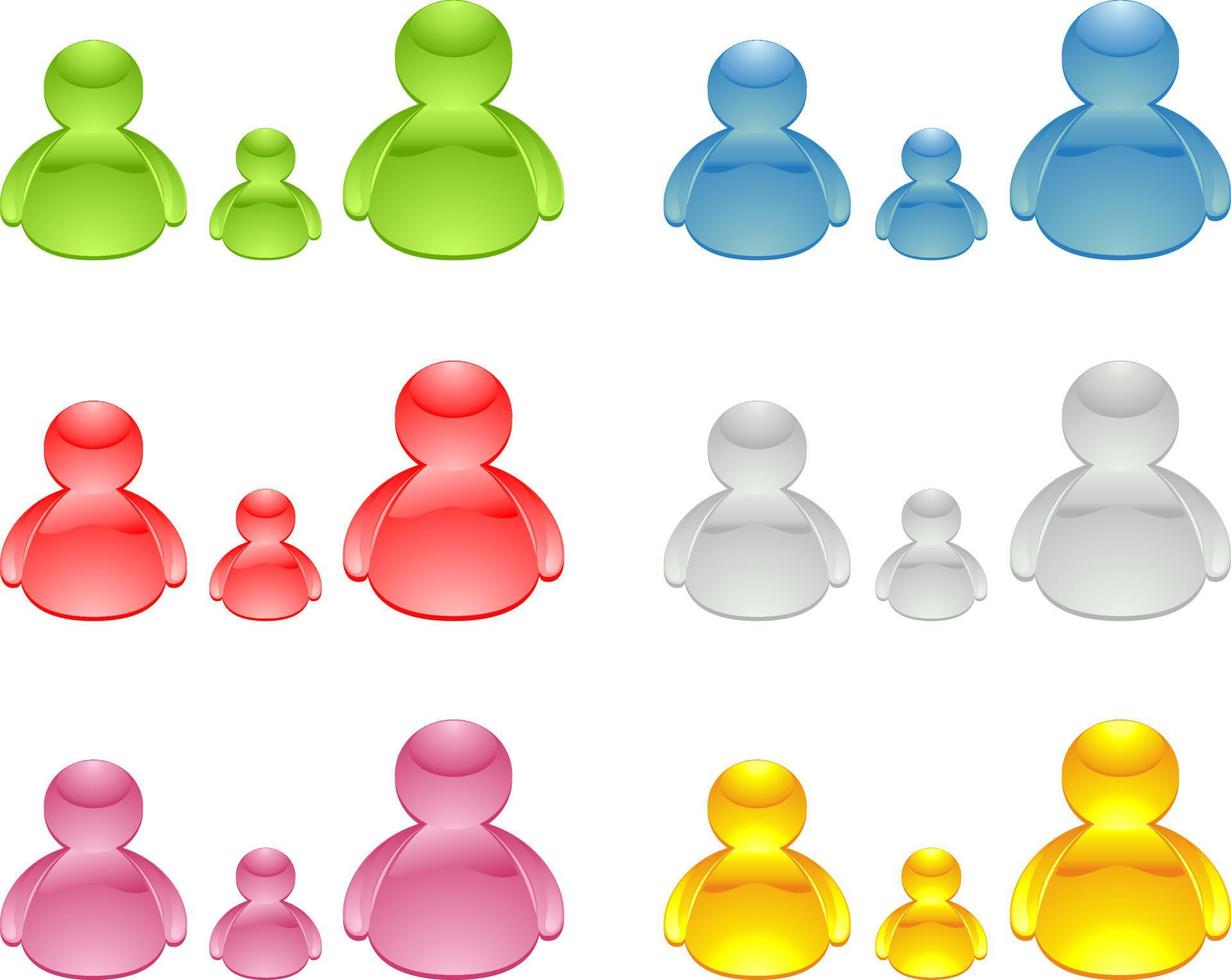 Set of icons the person for design. A vector illustration