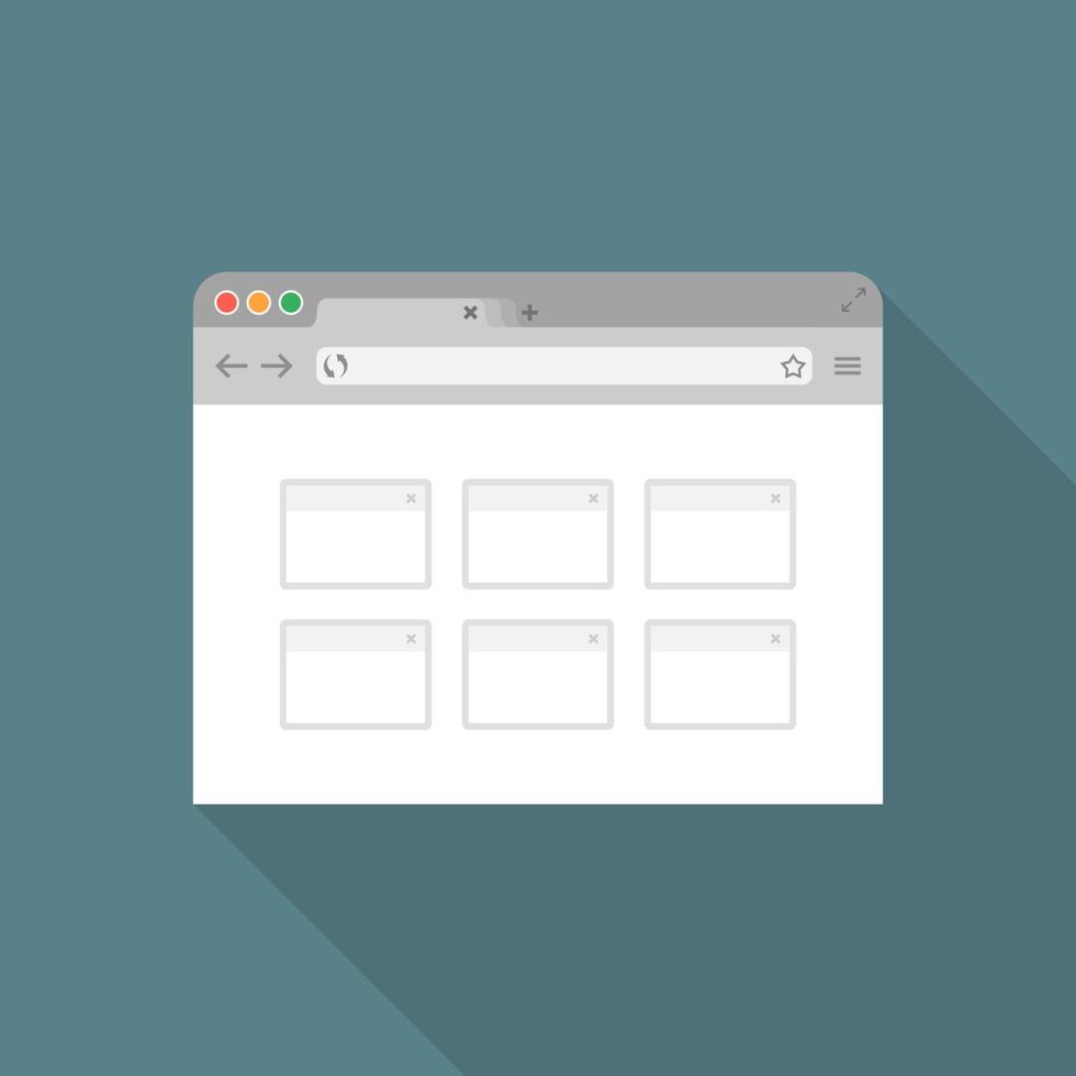 Browser in flat style. Vector illustration