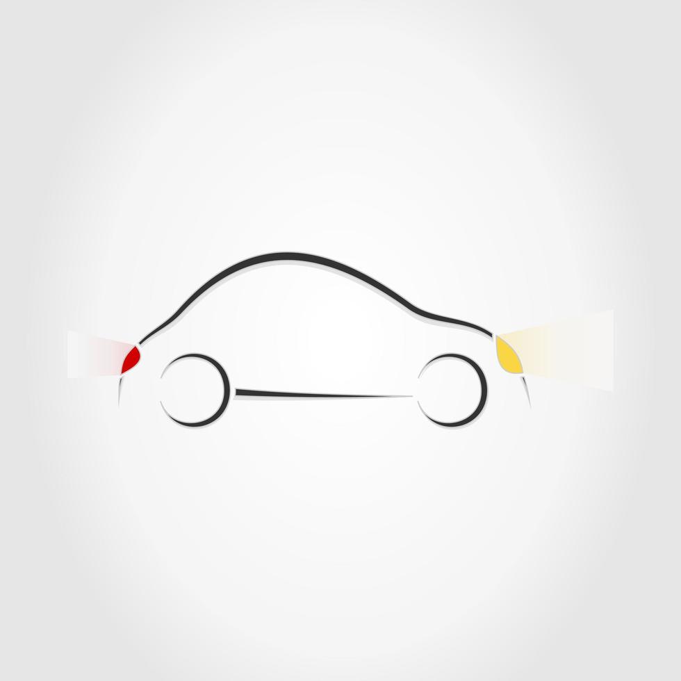 Three cars on a grey background. A vector illustration