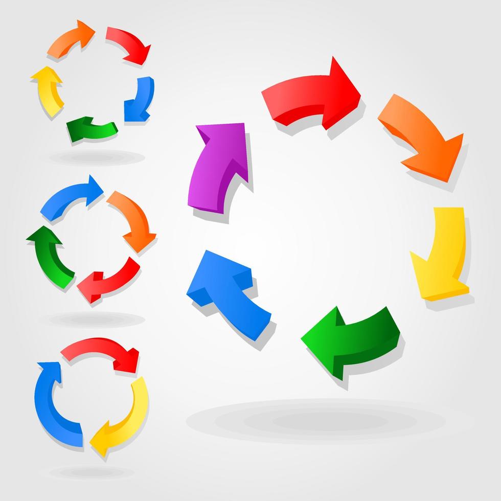 Icons of circulation of substances in the nature. A vector illustration