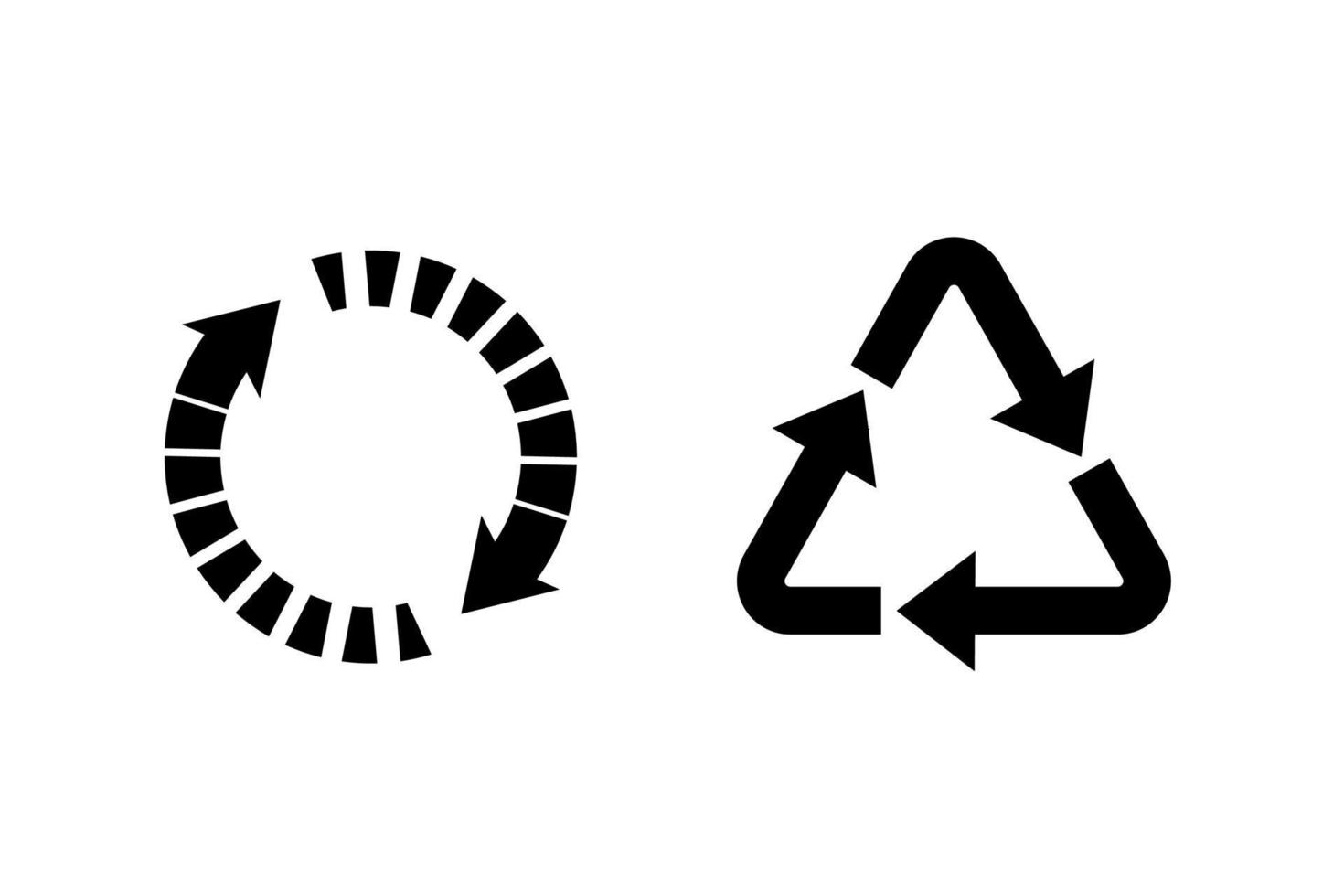 Flat icon recycle symbol vector