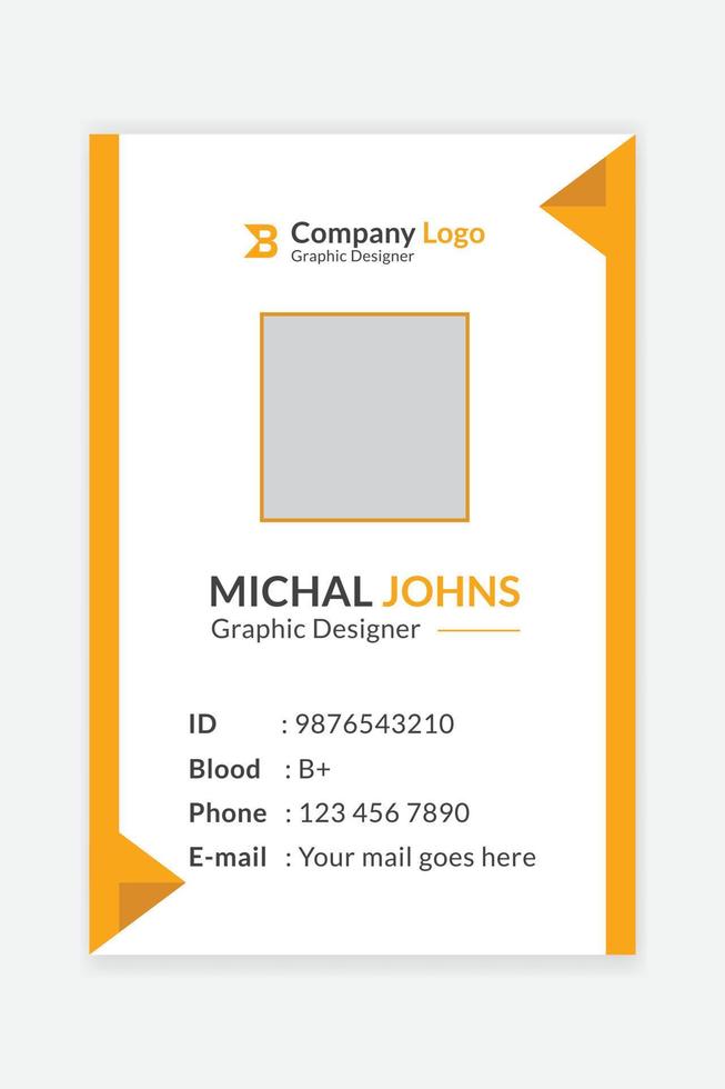 Modern corporate Company id card design template vector