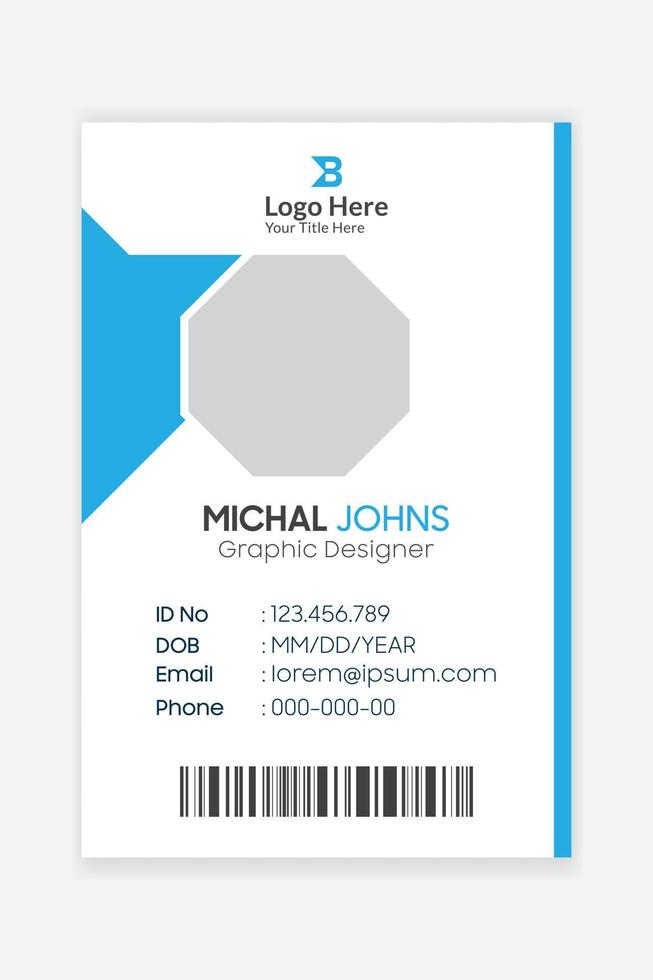 Modern corporate Company id card design template vector