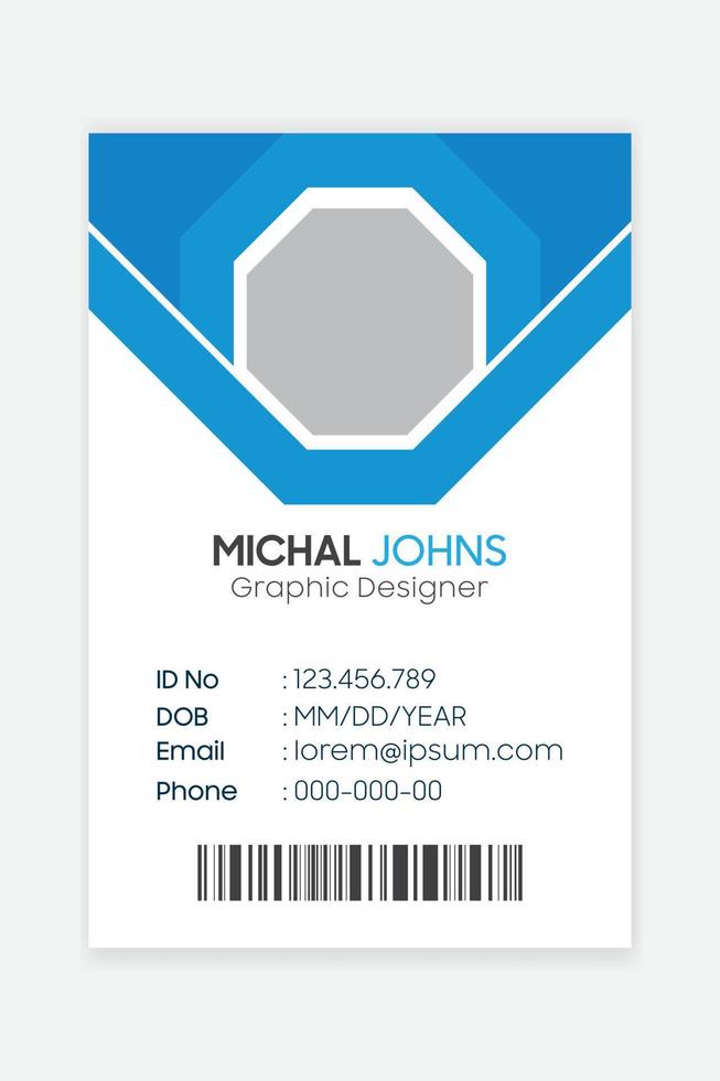 Modern corporate Company id card design template vector