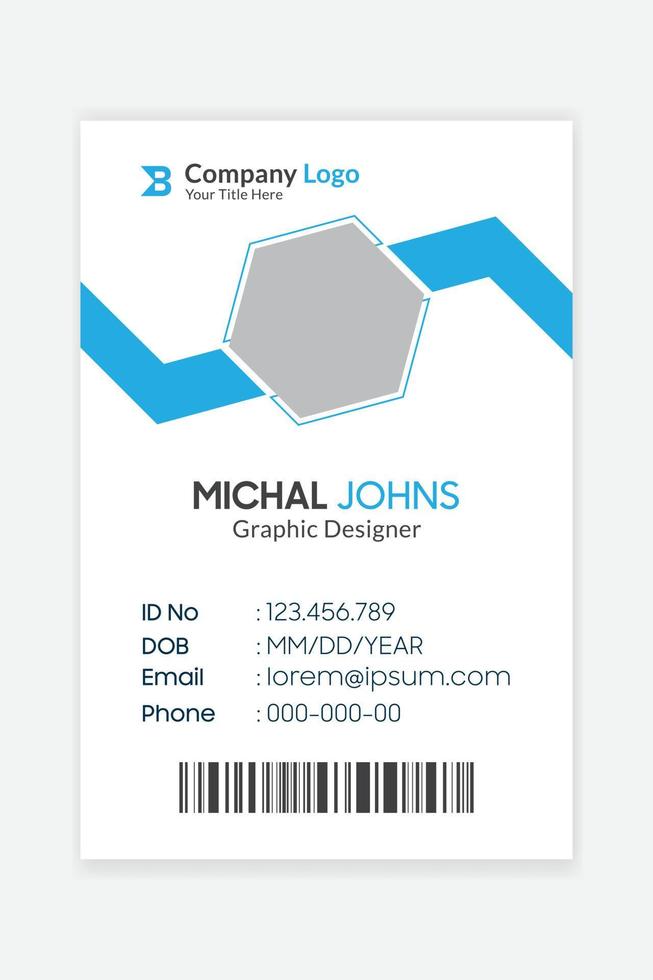 Modern corporate Company id card design template vector