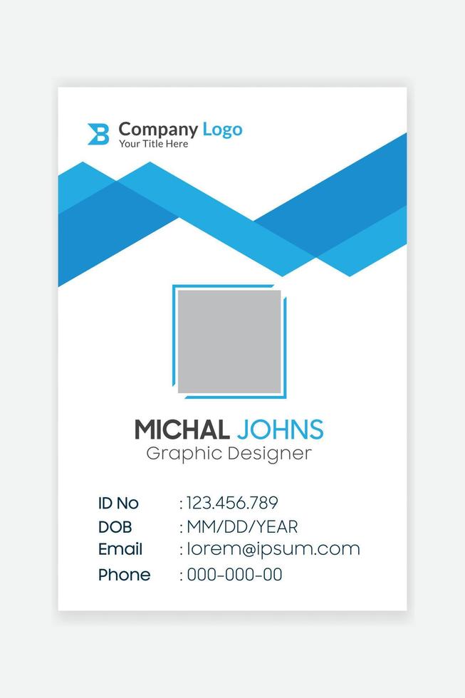 Modern corporate Company id card design template vector