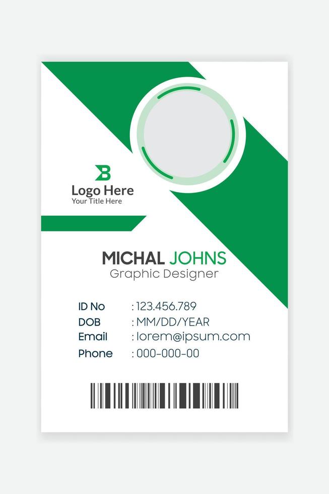 Modern corporate Company id card design template vector