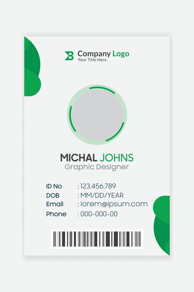 Modern corporate Company id card design template vector