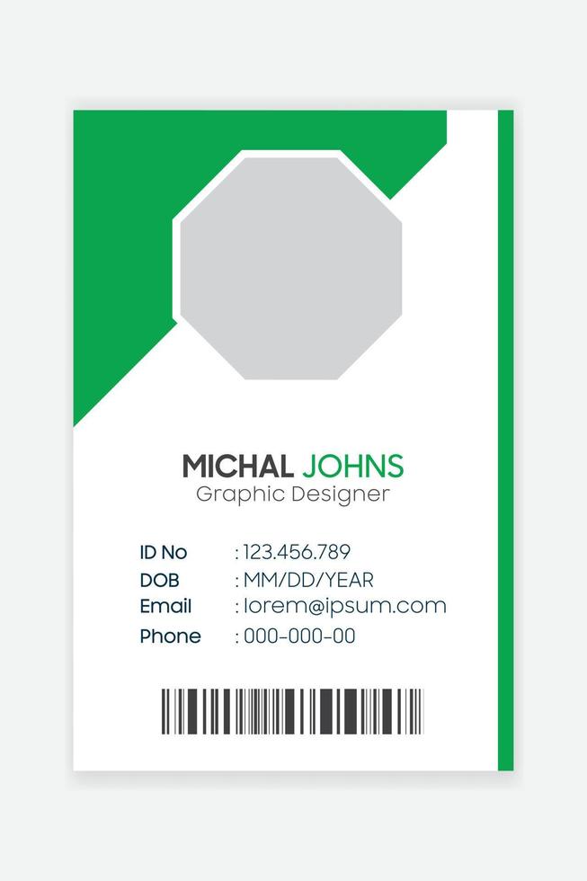 Modern corporate Company id card design template vector